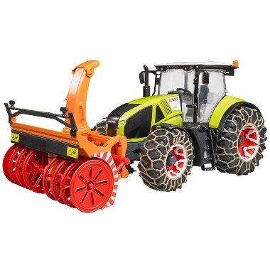 Rotaļu traktors Claas Axion 950 ar sniega šķūri, Bruder
